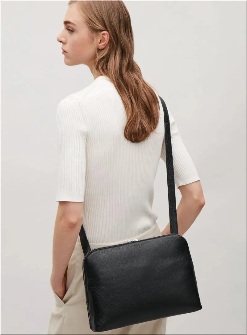 COS leather shoulder bag