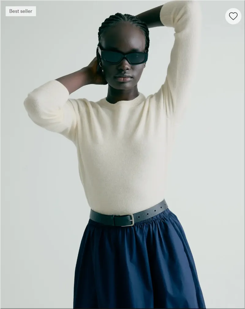 Quince Mongolian Cashmere Crewneck Sweater