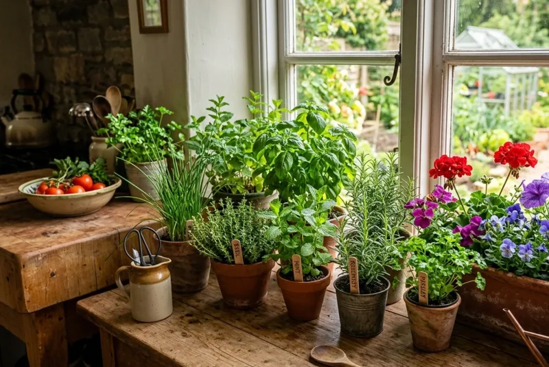 Kitchen Windowsill Herb Garden