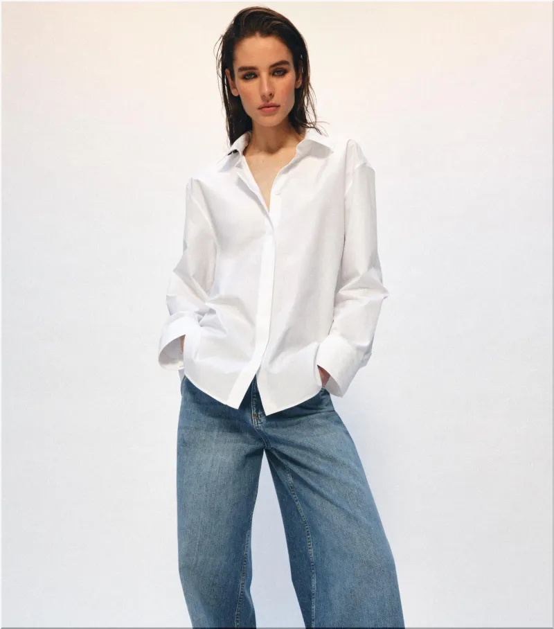 Zara ZW Collection Poplin Shirt