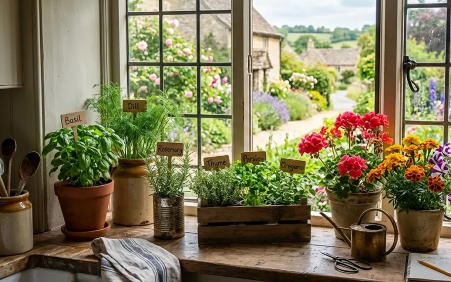 Kitchen Windowsill Herb Garden