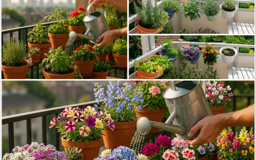 How to Water a Balcony Garden Without Drowning Your Plants