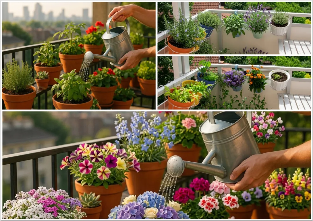 How to Water a Balcony Garden Without Drowning Your Plants