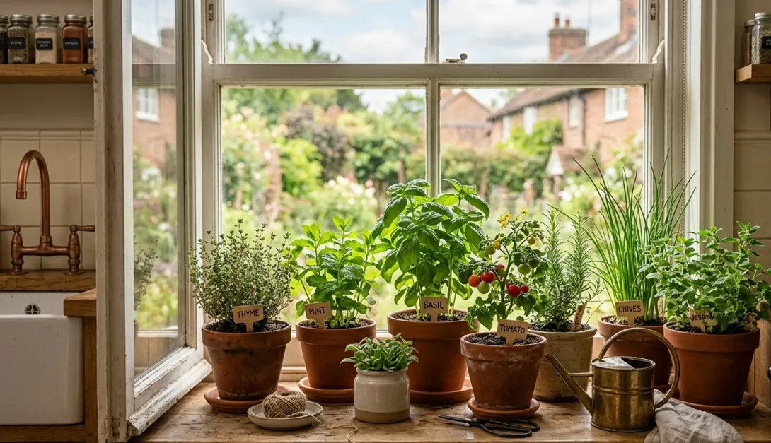 Kitchen Windowsill Herb Garden: What to Grow for Tea, Food, and Fresh Aroma
